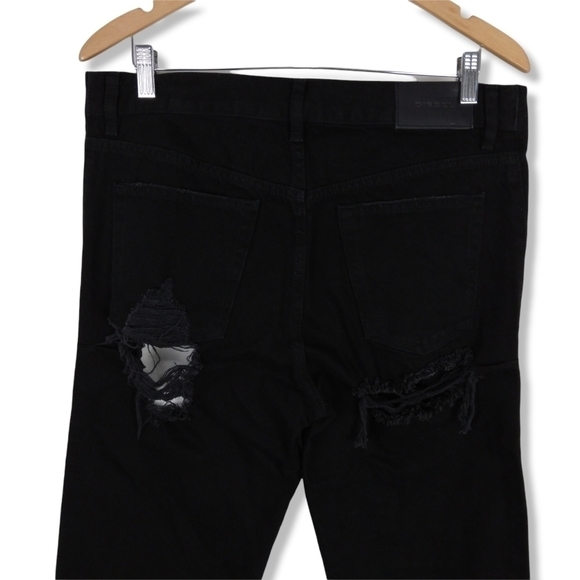 Diesel Black Distressed Ankle Jeans - Picture 5 of 11